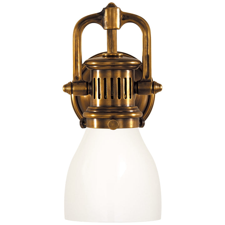 Chapman & Myers - SL2975HAB-WG - Hand-Rubbed Antique Brass / White Glass