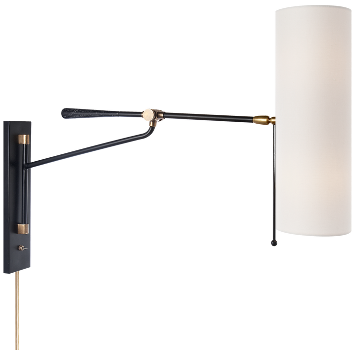 Visual Comfort Signature Frankfort Plug-in / Hardwired Articulating Wall Light (view 3)