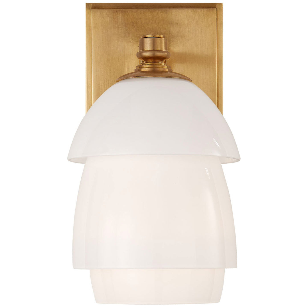 Thomas O'Brien - TOB2111HAB-WG - Hand-Rubbed Antique Brass / White Glass