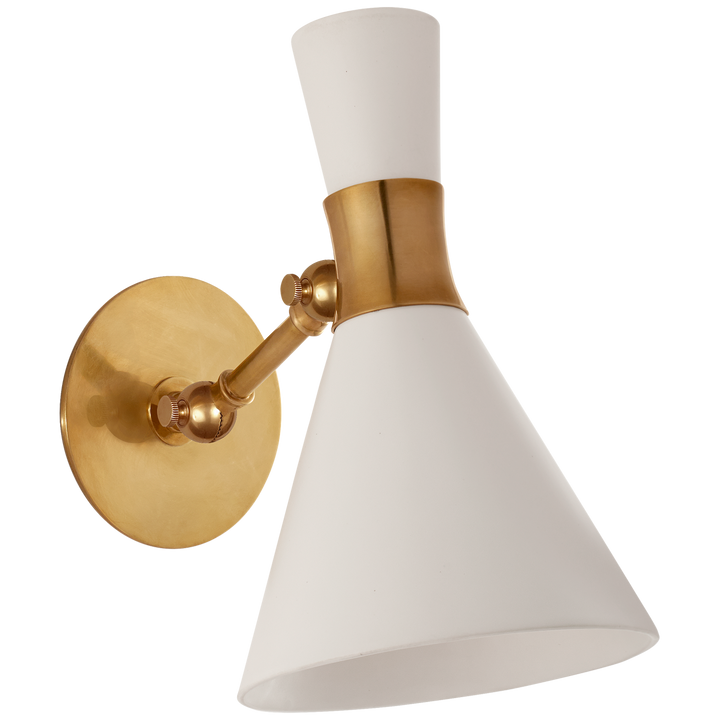 Visual Comfort Signature - S2640HAB-WHT - Hand-Rubbed Antique Brass