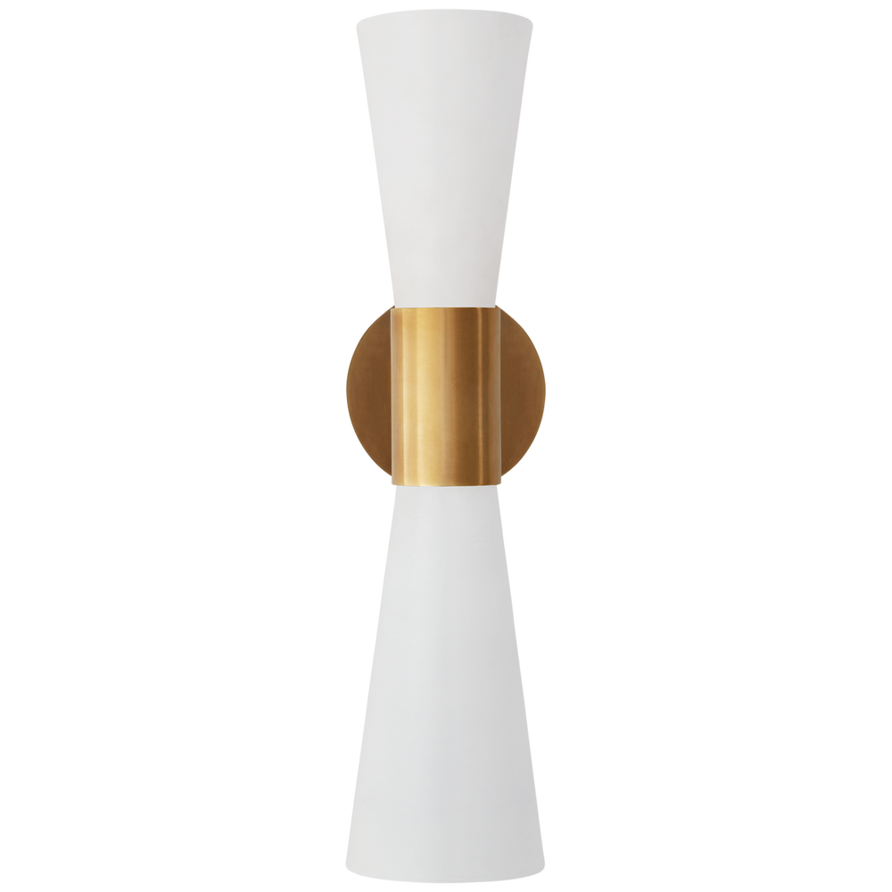 AERIN - ARN2009HAB/WHT - Hand-Rubbed Antique Brass / White