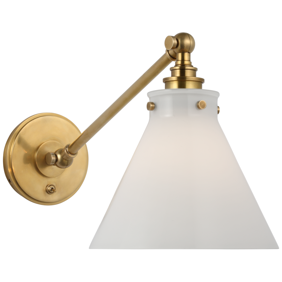 Chapman & Myers - CHD2525AB-WG - Antique-Burnished Brass / White Glass