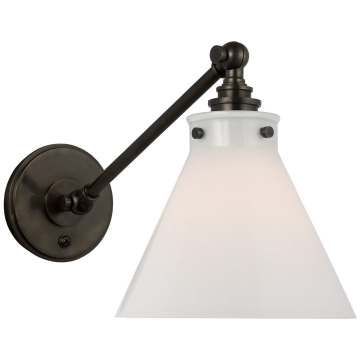 Chapman & Myers - CHD2525BZ-WG - Bronze / White Glass