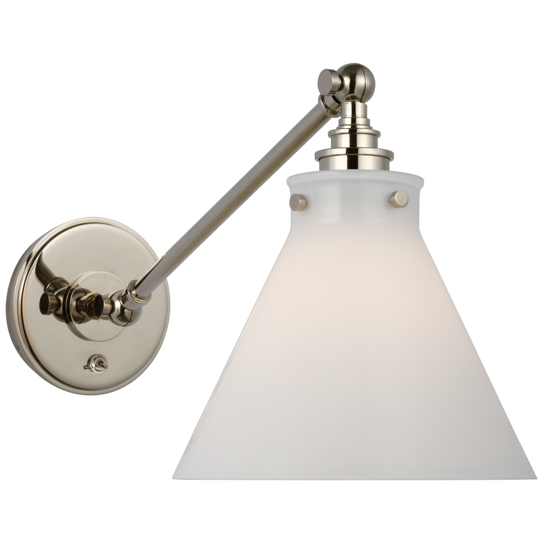 Chapman & Myers - CHD2525PN-WG - Polished Nickel / White Glass