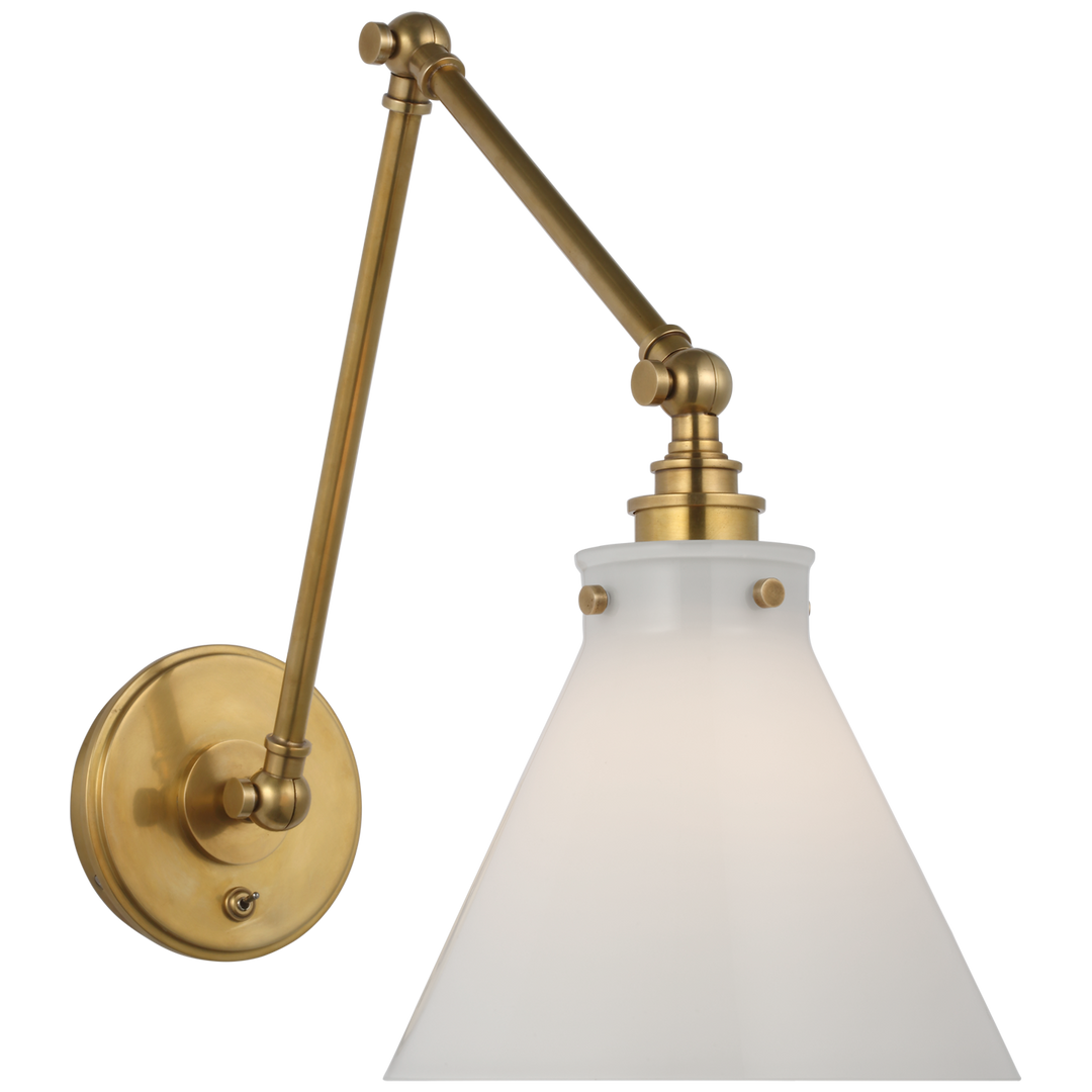 Chapman & Myers - CHD2526AB-WG - Antique-Burnished Brass / White Glass