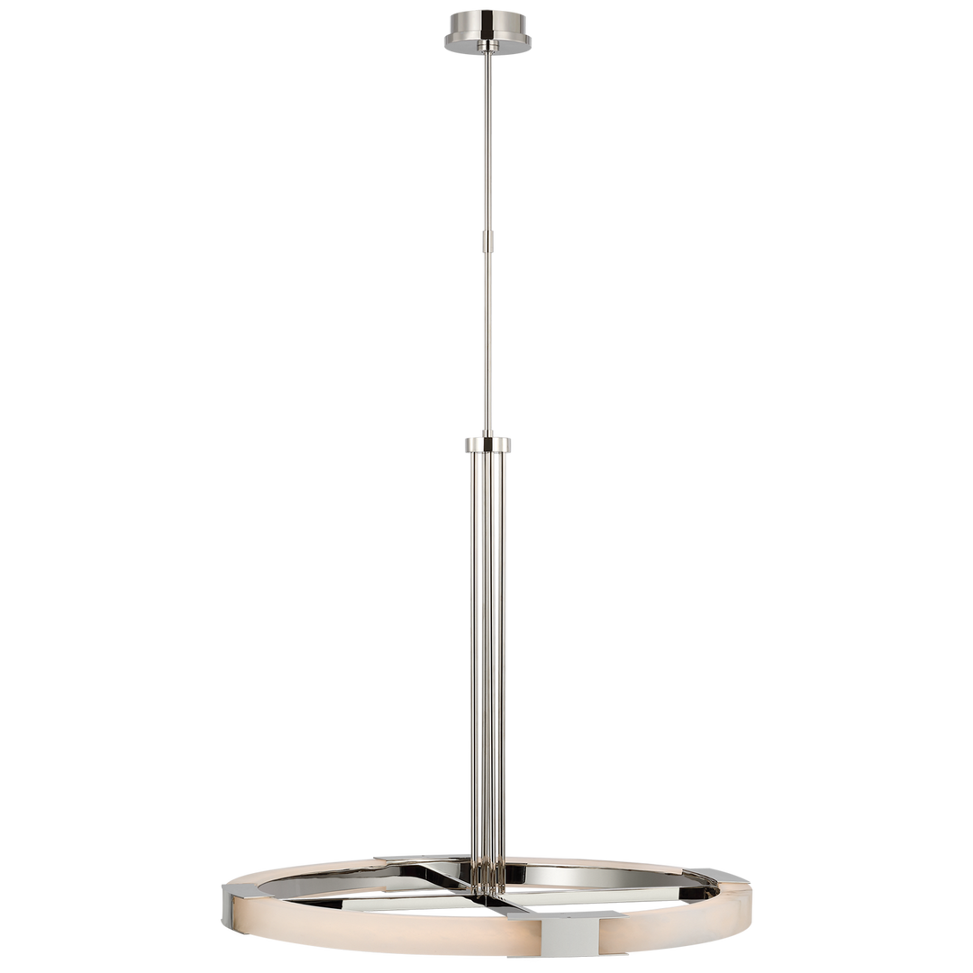 Visual Comfort Signature Covet Ring Chandelier in Polished Nickel and Alabaster (view 3)