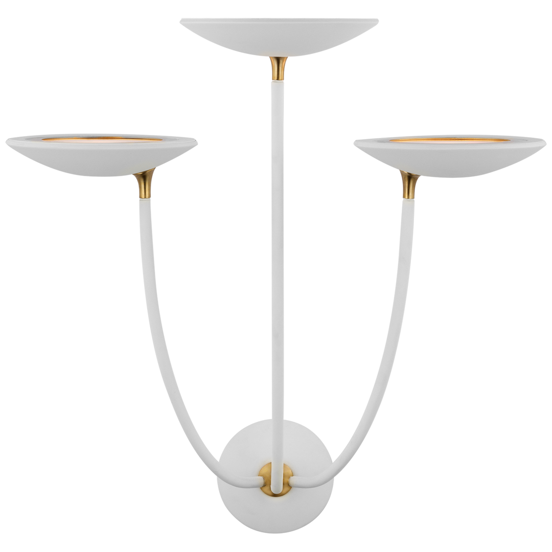 Thomas O'Brien - TOB2785WHT/HAB - Matte White / Hand-Rubbed Antique Brass