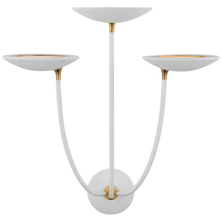 Thomas O'Brien - TOB2785WHT/HAB - Matte White / Hand-Rubbed Antique Brass