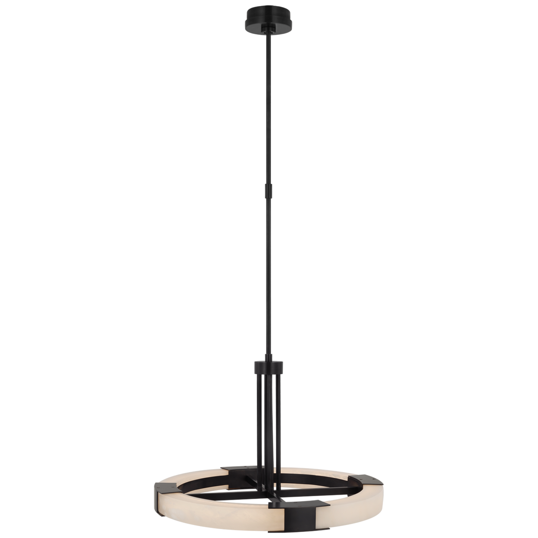 Visual Comfort Signature Covet Ring Chandelier in Bronze and Alabaster (view 2)