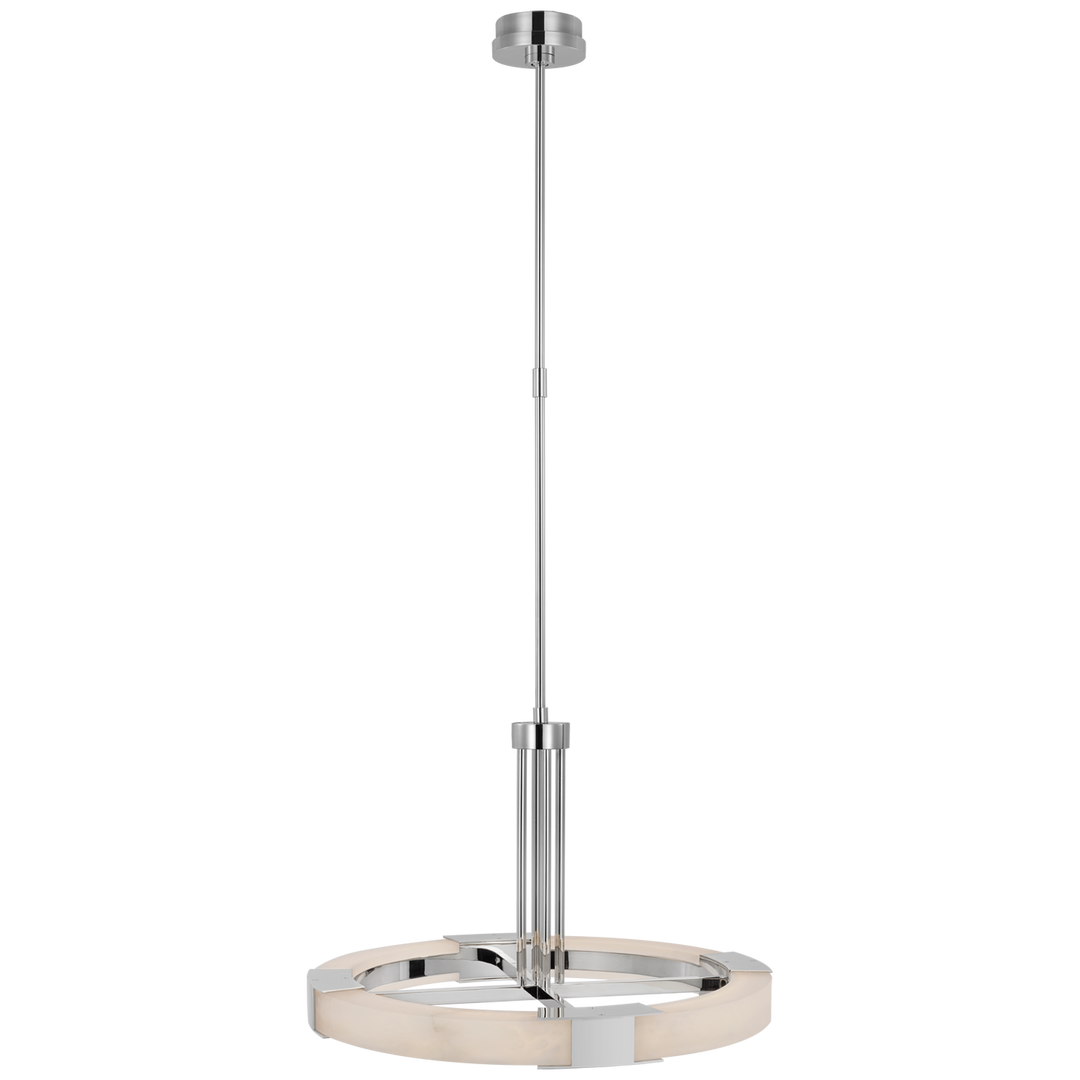 Visual Comfort Signature Covet Ring Chandelier in Polished Nickel and Alabaster (view 2)