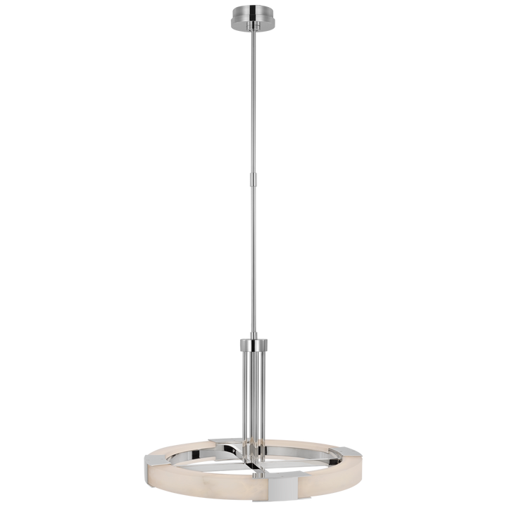 Visual Comfort Signature Covet Ring Chandelier in Polished Nickel and Alabaster (view 2)