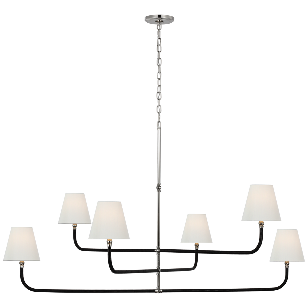 Visual Comfort Signature Basden Tiered Chandelier in Polished Nickel