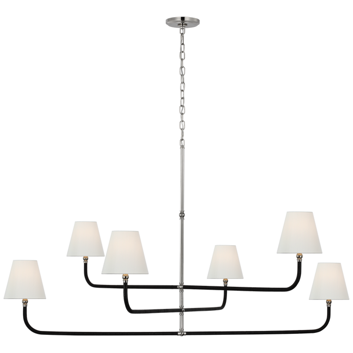 Visual Comfort Signature Basden Tiered Chandelier in Polished Nickel