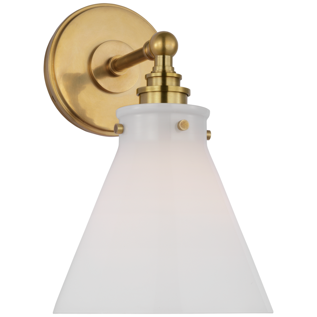Chapman & Myers - CHD2527AB-WG - Antique-Burnished Brass / White Glass