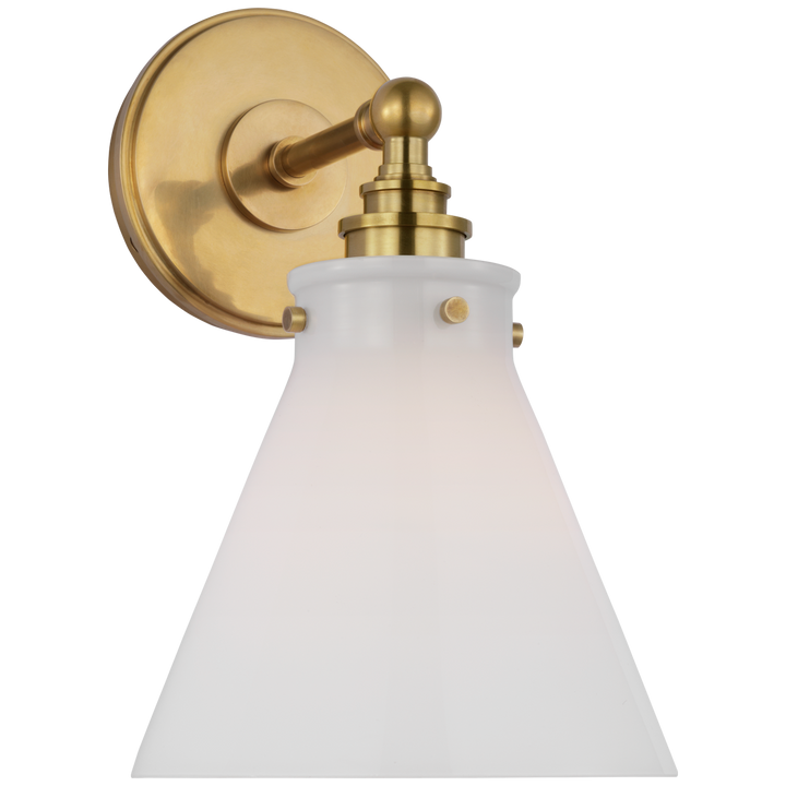 Chapman & Myers - CHD2527AB-WG - Antique-Burnished Brass / White Glass