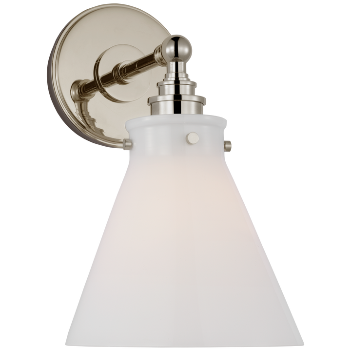 Chapman & Myers - CHD2527PN-WG - Polished Nickel / White Glass
