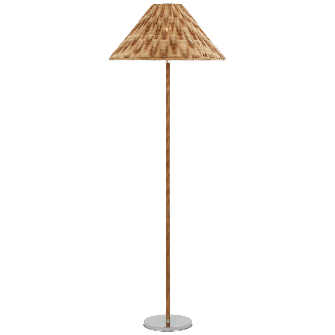 Marie Flanigan - MF1200PN-NTW - Soft Brass / Natural Wicker