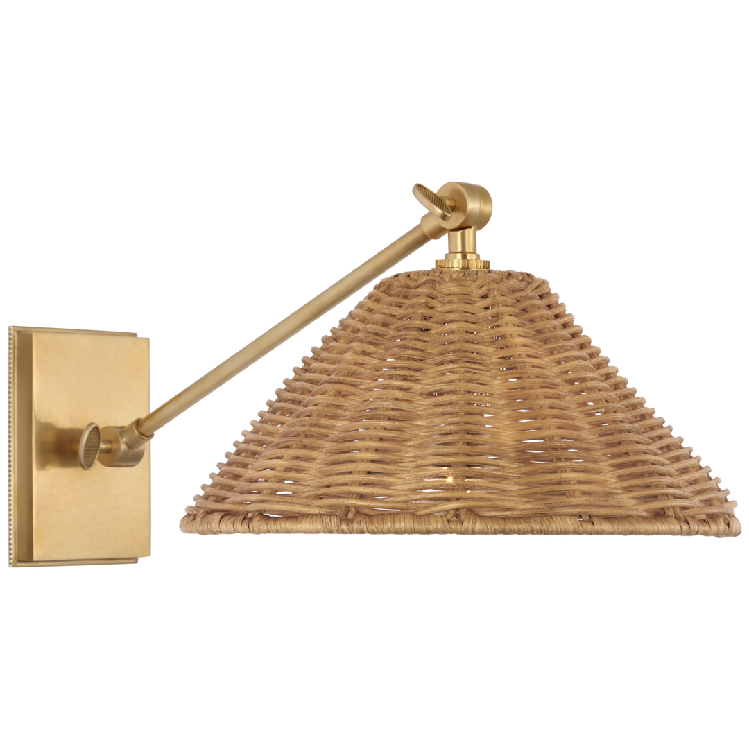 Marie Flanigan - MF2200SB-NTW - Soft Brass / Natural Wicker