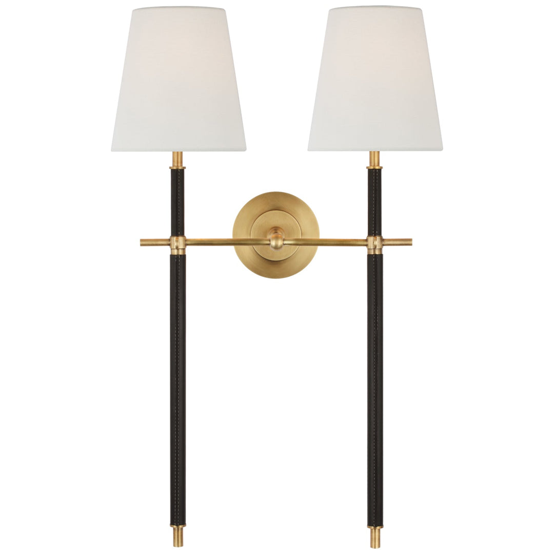 Thomas O'Brien - TOB2584HAB/CHC-L - Hand-Rubbed Antique Brass / Chocolate Leather