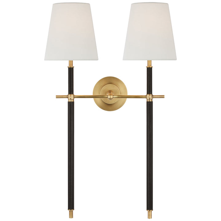 Thomas O'Brien - TOB2584HAB/CHC-L - Hand-Rubbed Antique Brass / Chocolate Leather