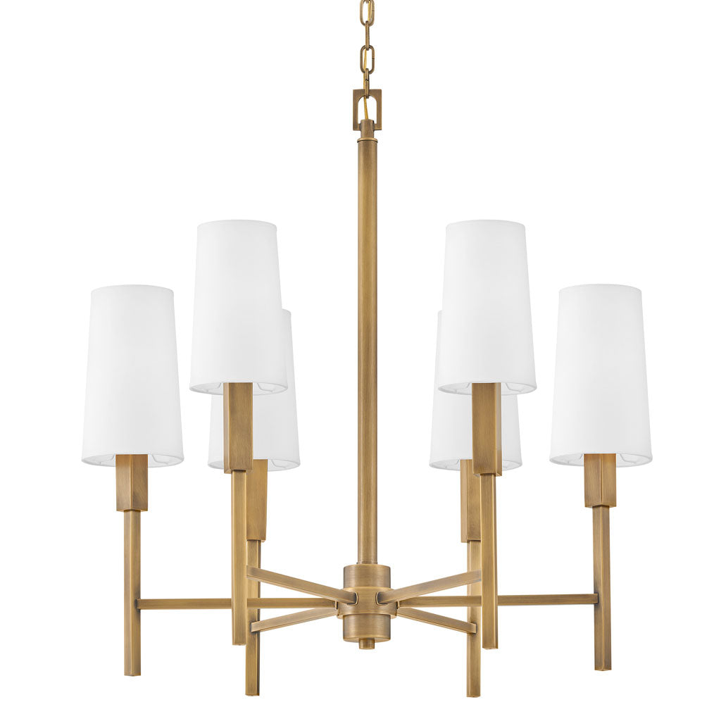 Hinkley Fenwick Chandelier in Heritage Brass
