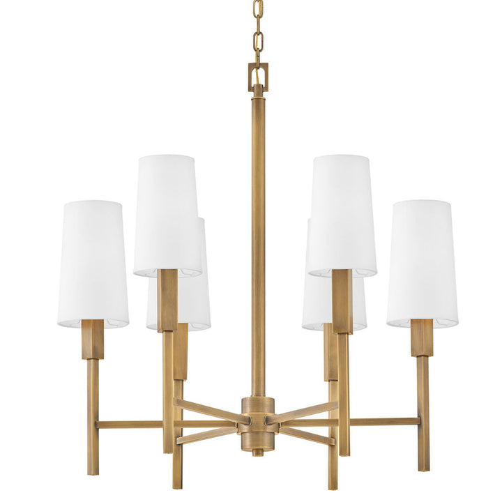Hinkley Fenwick Chandelier in Heritage Brass