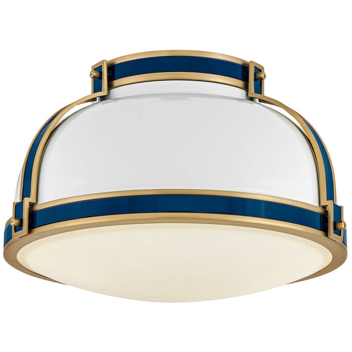 Hinkley-46351GW-LCB-Lacquered Brass/ Navy/ Gloss White