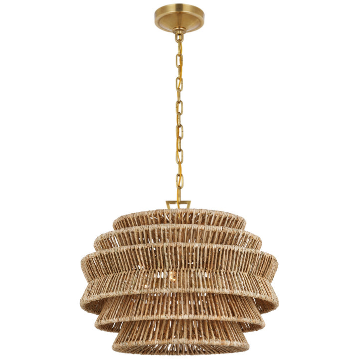 Visual Comfort Signature Antigua Chandelier in Antique-Burnished Brass