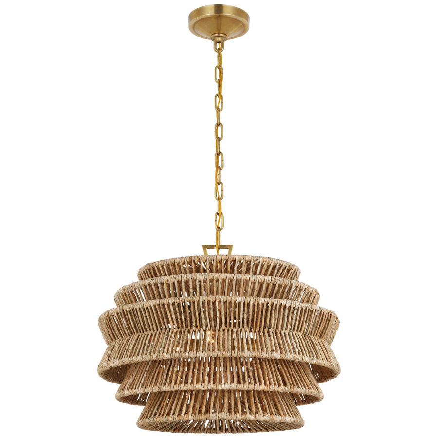 Visual Comfort Signature Antigua Chandelier in Antique-Burnished Brass