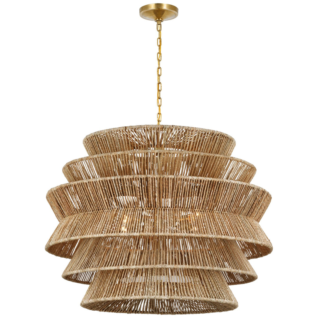 Visual Comfort Signature Antigua Chandelier in Antique-Burnished Brass (view 3)