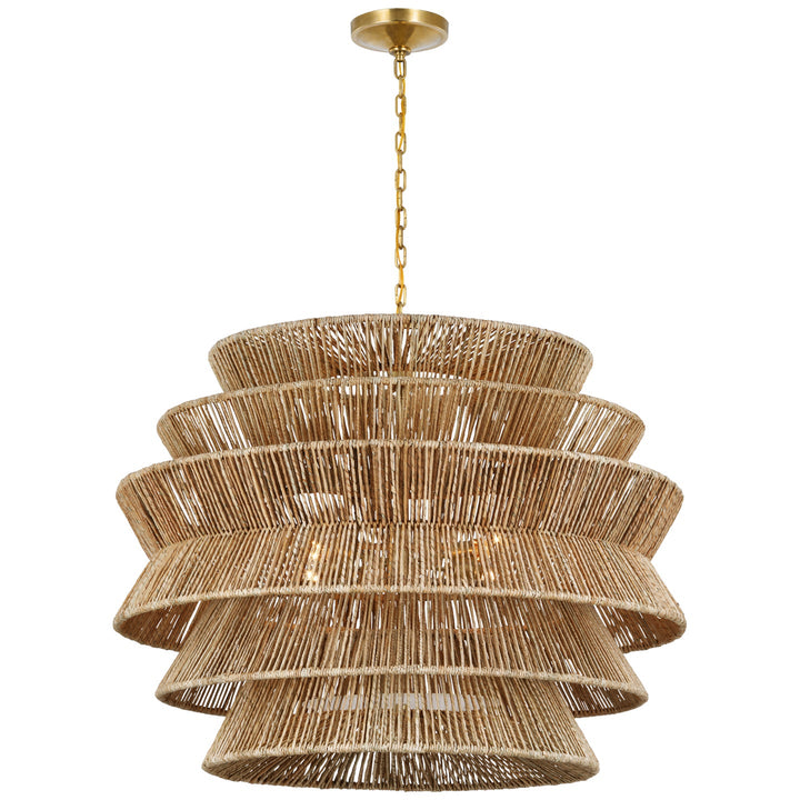 Visual Comfort Signature Antigua Chandelier in Antique-Burnished Brass (view 3)