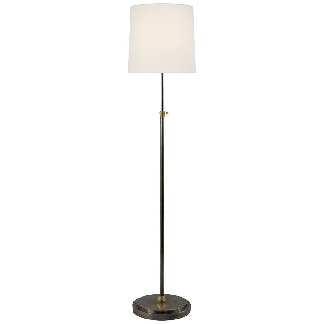 Visual Comfort Signature Bryant Adjustable Floor Lamp in Bronze / Hand-Rubbed Antique Brass