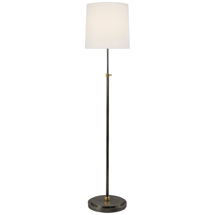 Visual Comfort Signature Bryant Adjustable Floor Lamp in Bronze / Hand-Rubbed Antique Brass