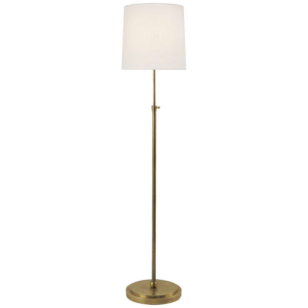 Visual Comfort Signature Bryant Adjustable Floor Lamp in Hand-Rubbed Antique Brass