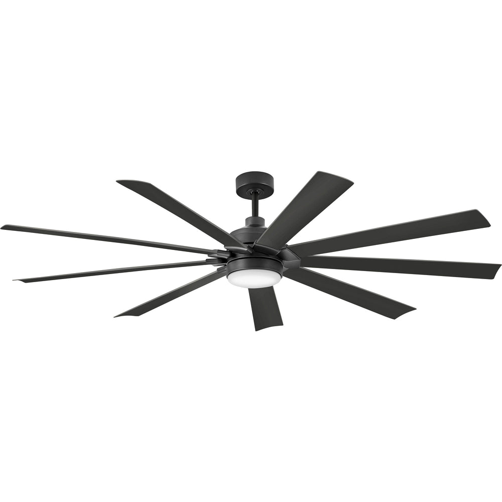 Hinkley Turbine Smart Ceiling Fan with Light in Matte Black