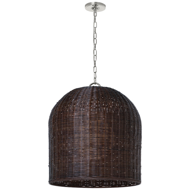 Marie Flanigan - MF5047PN-EPW - Espresso Wicker / Polished Nickel