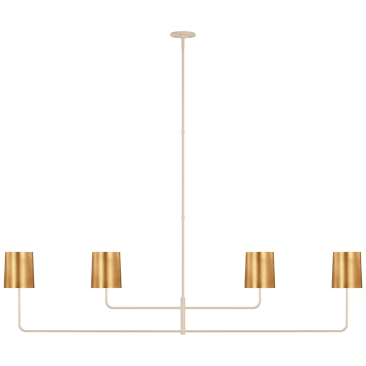 Visual Comfort Signature Go Lightly Linear Chandelier in Gild / China White (view 2)