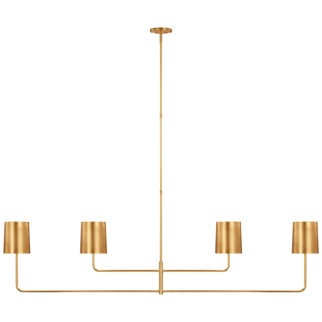 Visual Comfort Signature Go Lightly Linear Chandelier in Gild / Gild