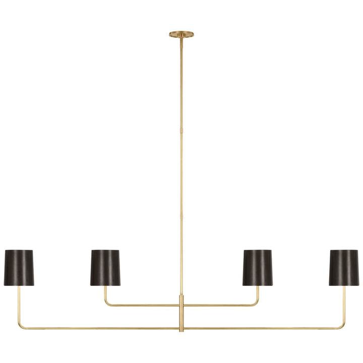 Visual Comfort Signature Go Lightly Linear Chandelier in Bronze / Soft Brass