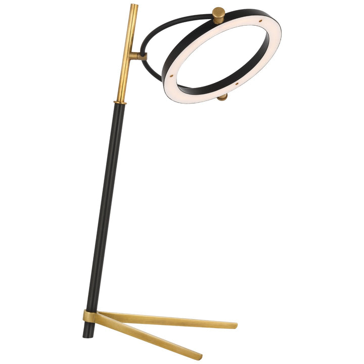 Visual Comfort Signature Mistral Desk Lamp in Hand-Rubbed Antique Brass / Matte Black