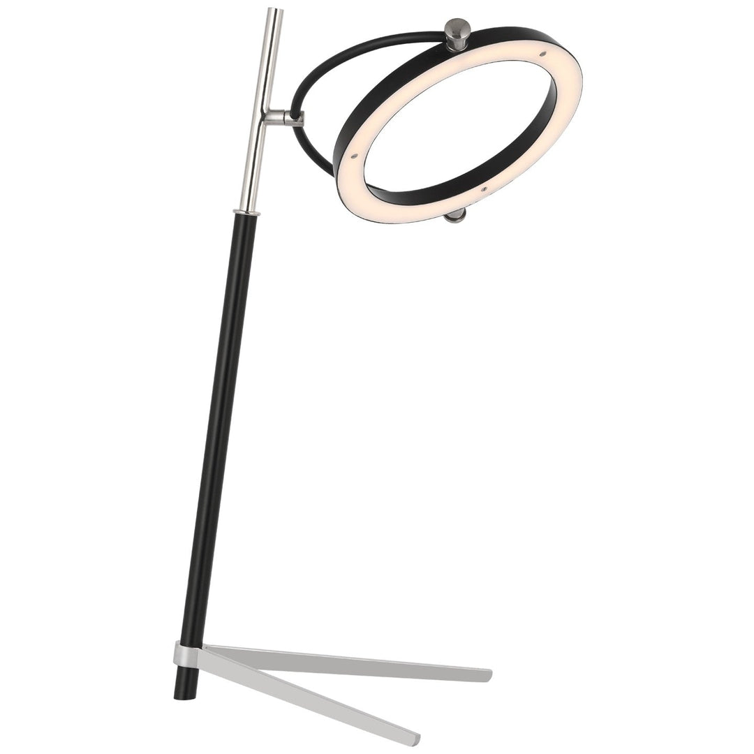 Visual Comfort Signature Mistral Desk Lamp in Polished Nickel / Matte Black