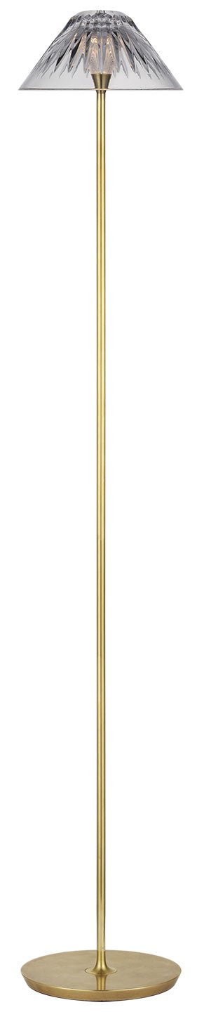 Visual Comfort Signature Blaze Rechargeable Floor Lamp in Natural Brass