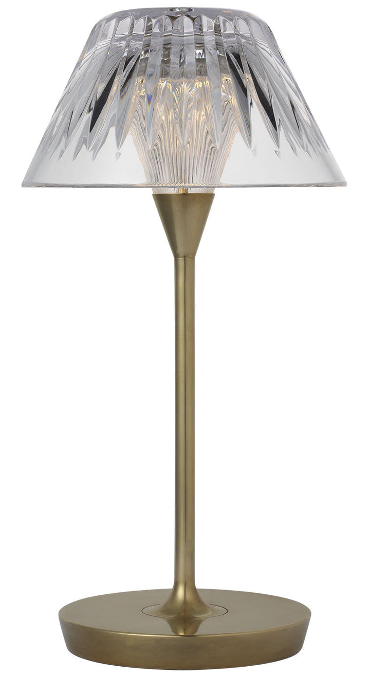 Visual Comfort Signature Blaze Rechargeable Table Lamp in Natural Brass