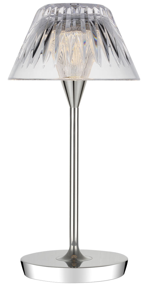 Visual Comfort Signature Blaze Rechargeable Table Lamp in Polished Nickel