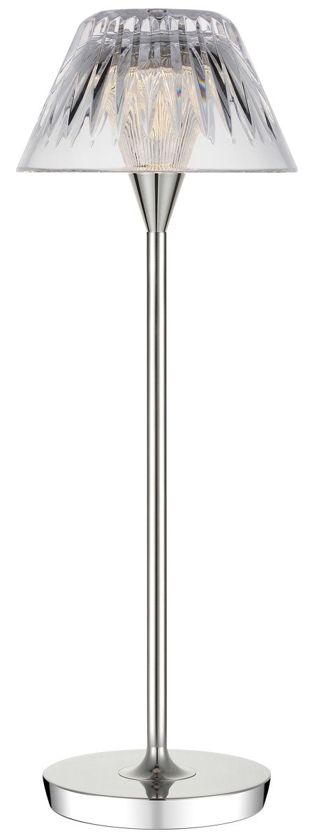 Visual Comfort Signature Blaze Rechargeable Table Lamp in Polished Nickel (view 2)