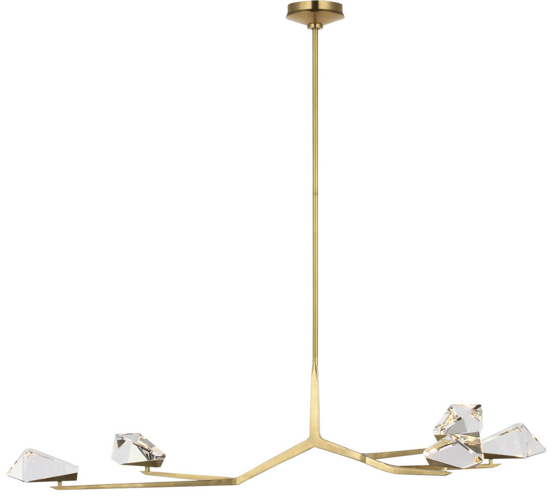 Visual Comfort Signature Carraig Chandelier in Natural Brass