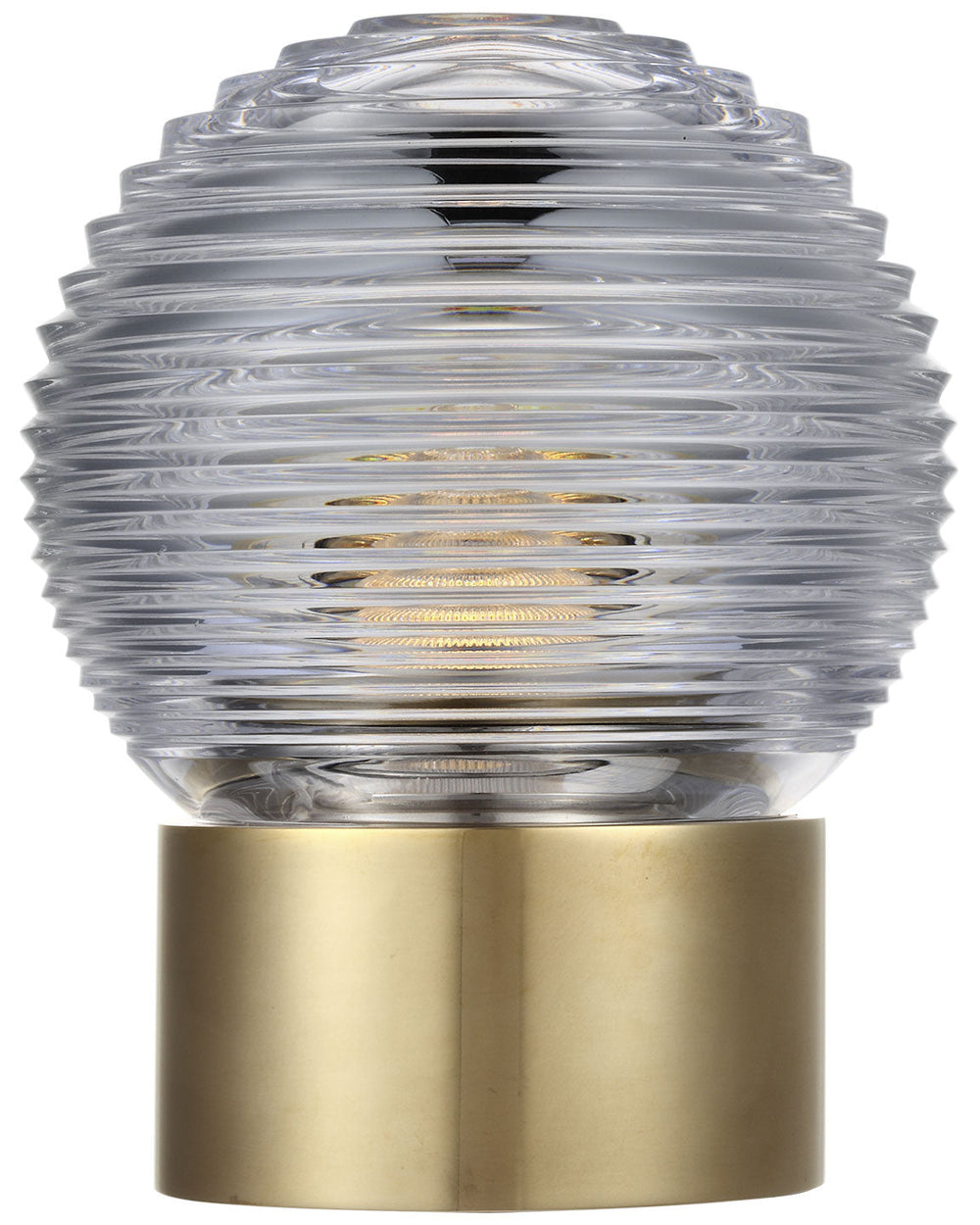 Visual Comfort Signature Circon Rechargeable Table Lamp in Natural Brass