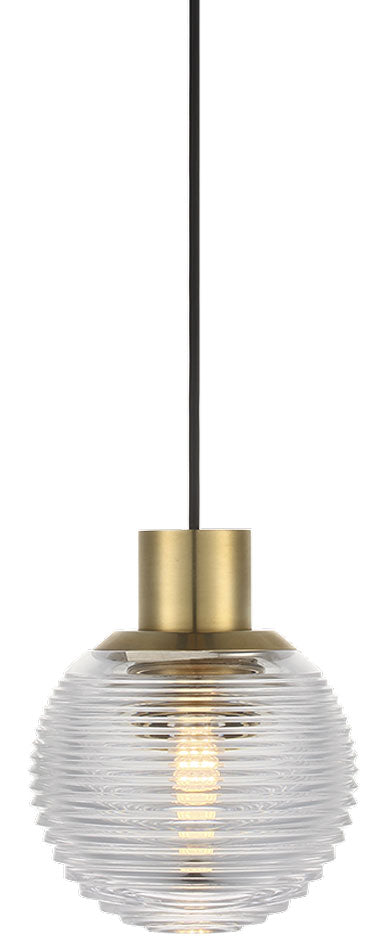 Visual Comfort Signature Circon Pendant in Natural Brass