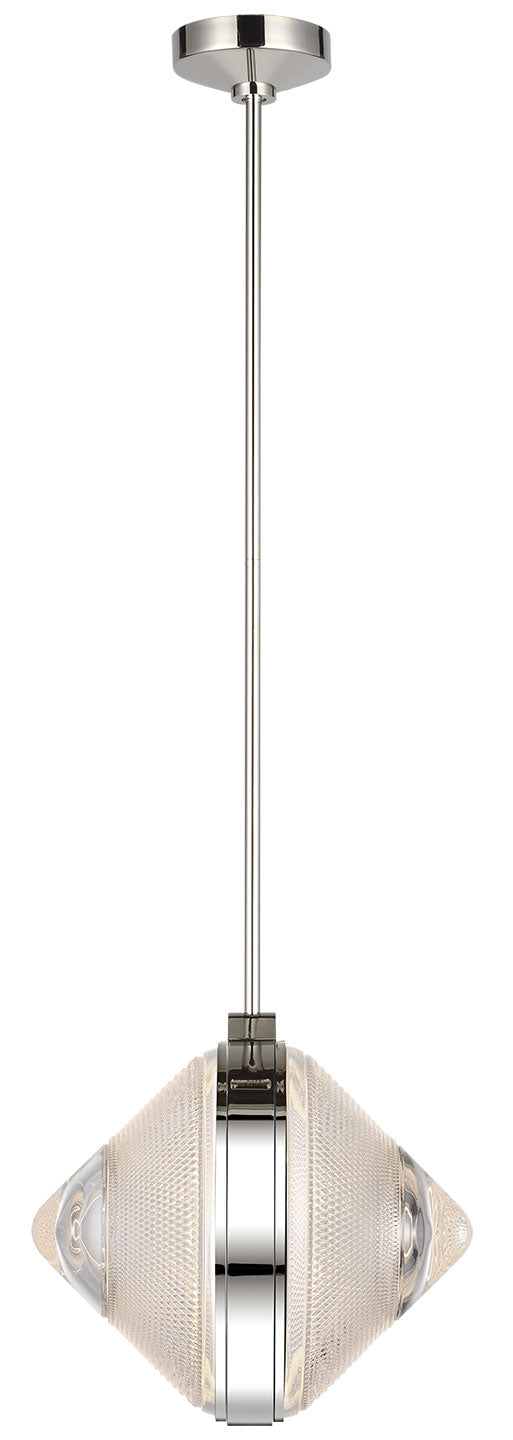 Visual Comfort Signature Copper Coast Karo Pendant in Polished Nickel