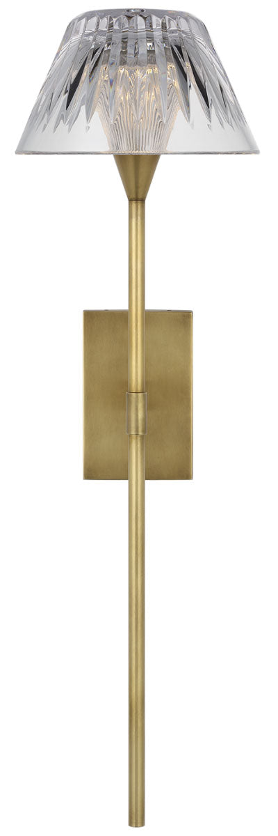 Visual Comfort Signature Blaze Tail Wall Sconce in Natural Brass